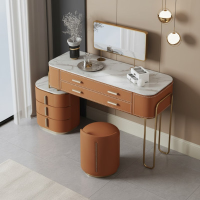 Bedroom Two-Tone Dressing Table Vanity 2x Drawers New