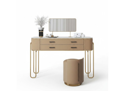 Brown dressing table designer makeup vanity with drawers luxury furniture