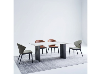 Dining room furniture modern dining table 6x upholstered chairs designer dining set