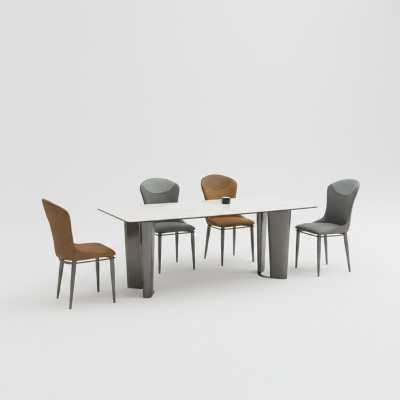 Stylish Dining Room Set Designer Dining Table 6x Chairs 7-Piece Luxury Set