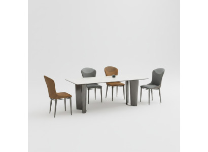 Stylish Dining Room Set Designer Dining Table 6x Chairs 7-Piece Luxury Set