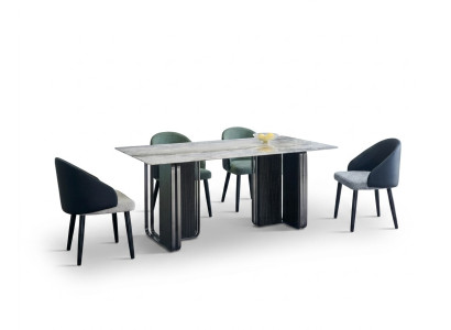 Rectangular dining table 4x chairs modern dining set 5 pieces new
