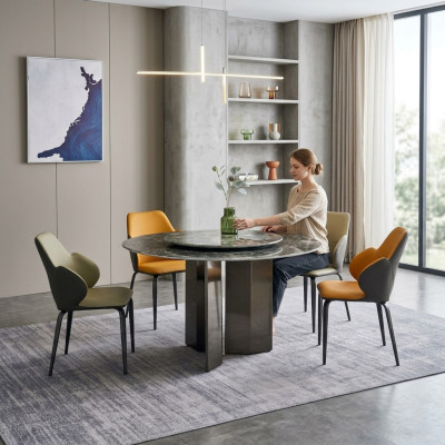 Gray round dining tables kitchen table luxurious wooden tables table