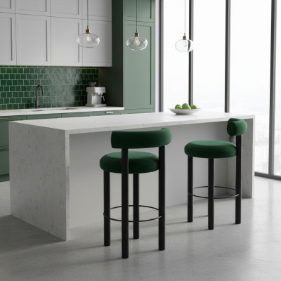 Green Modern Bar Stool Designer Lounge Chair Stylish Armchair