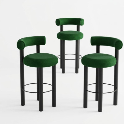 Green Modern Bar Stool Designer Lounge Chair Stylish Armchair