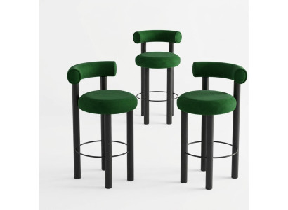 Green Modern Bar Stool Designer Lounge Chair Stylish Armchair
