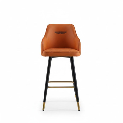 Designer orange bar stool lounge seat 1-seater modern single-seater new