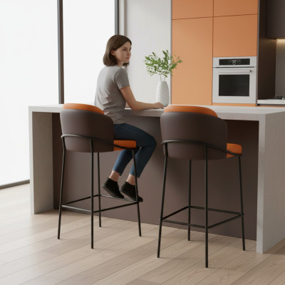 Two-tone bar stool designer 1-seater modern lounge chairs lounge furniture