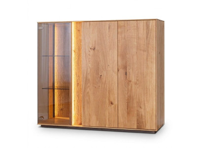 Light brown display cabinet designer dining room sideboard wood cabinets LED cabinet