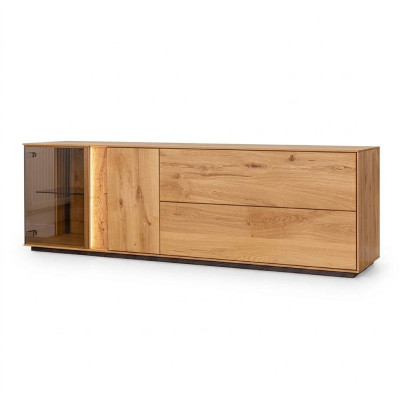 Brown TV cabinet living room TV stand designer LED sideboard lowboard