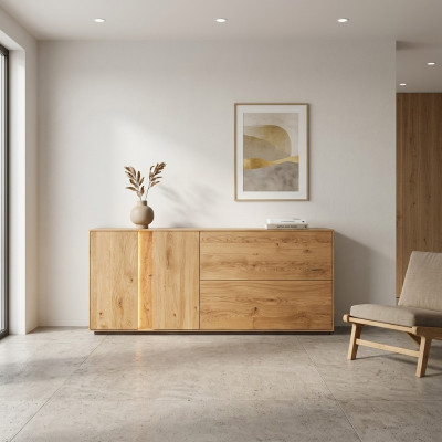 Brown wooden dresser living room luxury drawer sideboard new