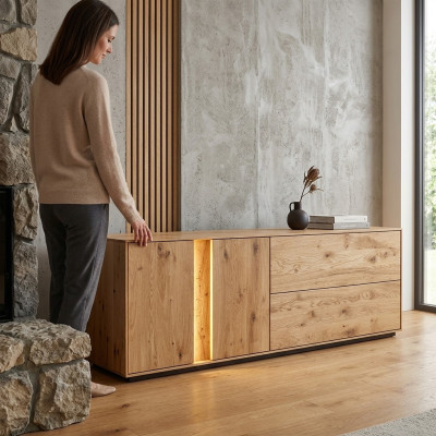 Modern living room TV cabinet luxury LED sideboard lowboard RTV