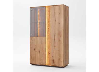 Brown LED showcase luxurious sideboard wood furniture designer glass cabinets