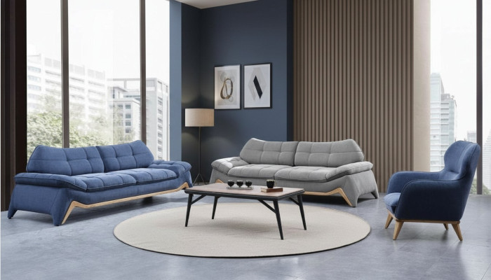 Modern living room couch set 3+3 seater upholstered armchair sofa set