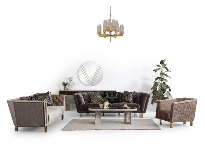 Modern set luxury sofa suite 3+3+1 seater stylish upholstered seating furniture