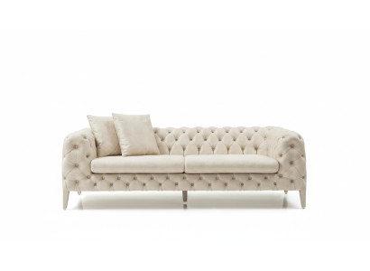 Living Room White Four-Seater Designer Luxury Sofa 4-Seater Upholstered Couch