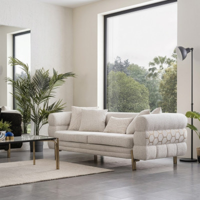 White three-seater luxury 3-seater living room designer furniture sofas