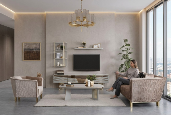 Gray living room wooden furniture designer TV cabinet wall cabinets living furniture