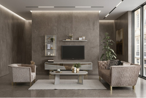 Gray living room wooden furniture designer TV cabinet wall cabinets living furniture