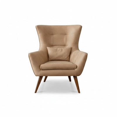 Living room armchair beige design couch luxury new relax lounge upholstery