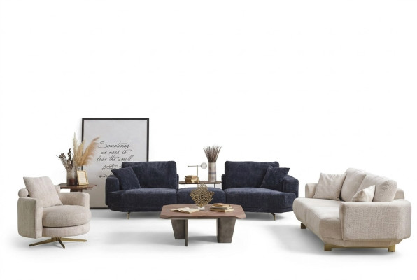 Living Room Sofa Set 4+3+1 Seater Design Couch Furniture Textile Upholstery New