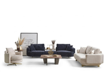 Living Room Sofa Set 4+3+1 Seater Design Couch Furniture Textile Upholstery New