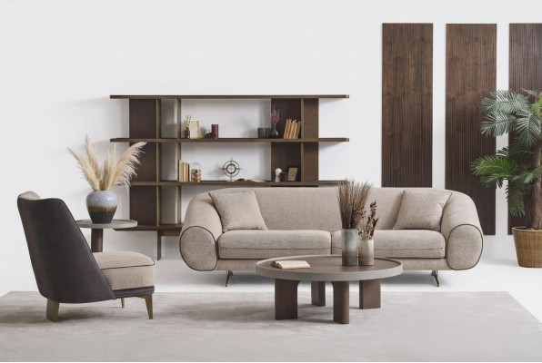 Living room furniture designer 3+1 seater luxury armchair coffee table side table