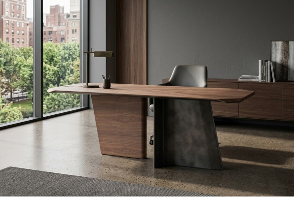 Designer brown dining table luxury wooden table dining room high-quality furniture
