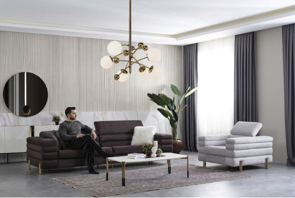 Living Room Designer Sofa Set Four-Seater Luxury Lounge Chair 2-piece Set