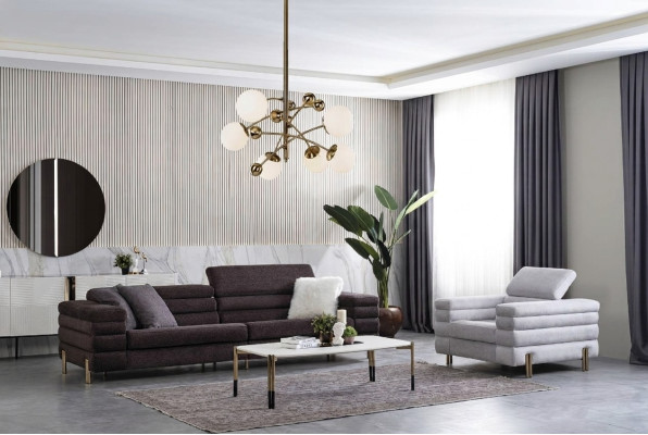 Living Room Designer Sofa Set Four-Seater Luxury Lounge Chair 2-piece Set