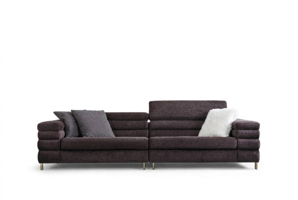 Living room upholstered sofas designer 4-seater couch brown four-seater new