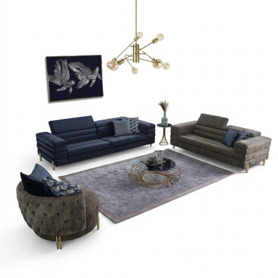 Living room set sofa suite 431 seater luxury furniture design upholstered furniture