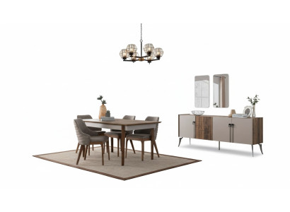 Noble dining room set luxury dining set designer table mirror chairs