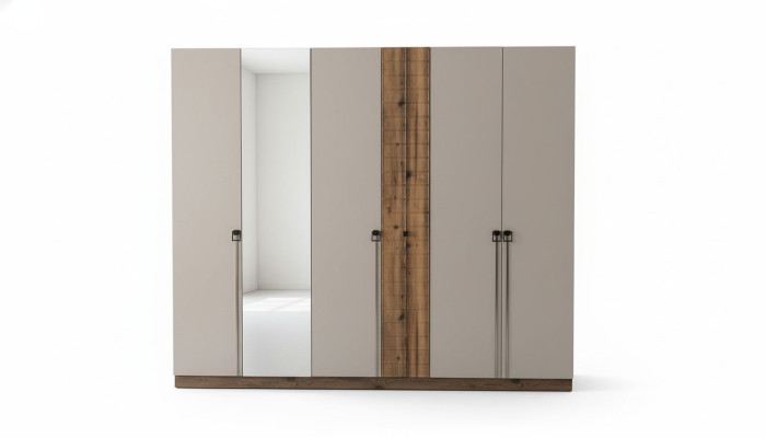 Beige Bedroom Wardrobe Designer Cabinets Luxury Wooden Cabinets