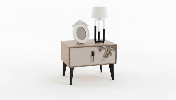 Beige nightstand designer bedroom furniture luxury wood nightstands