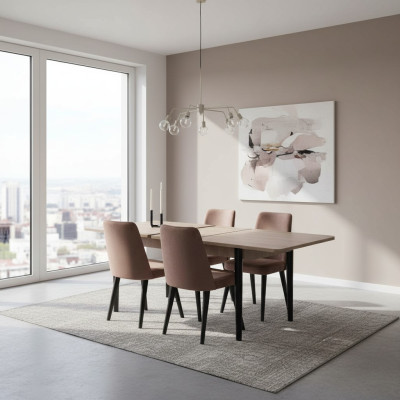 Brown rectangular dining table dining room furniture wooden tables luxury furniture