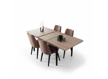 Brown rectangular dining table dining room furniture wooden tables luxury furniture