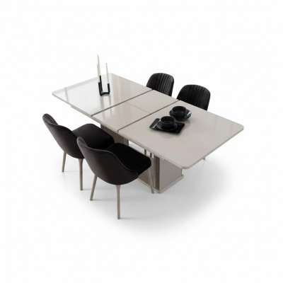Dining room furniture white dining table dining set designer chairs 5-piece set new