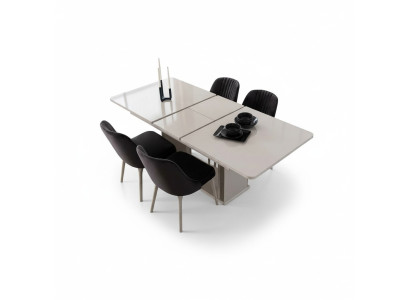 Dining room furniture white dining table dining set designer chairs 5-piece set new