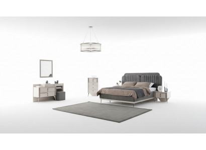 Bedroom complete set bed 2x nightstands luxury furniture 7 pieces