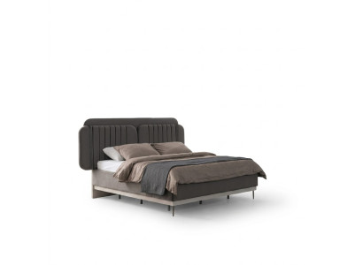 Gray double bed modern bedroom furniture luxury beds wooden frame