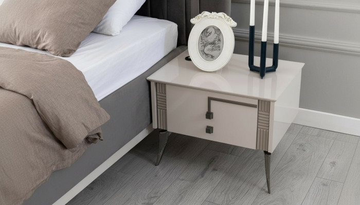 Beige nightstand bedroom wooden furniture wood console luxury nightstands
