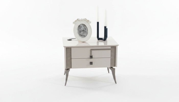 Beige nightstand bedroom wooden furniture wood console luxury nightstands