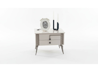 Beige nightstand bedroom wooden furniture wood console luxury nightstands