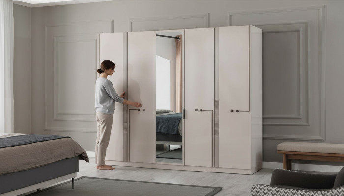 Modern wardrobe designer bedroom cabinets 4-door wardrobe