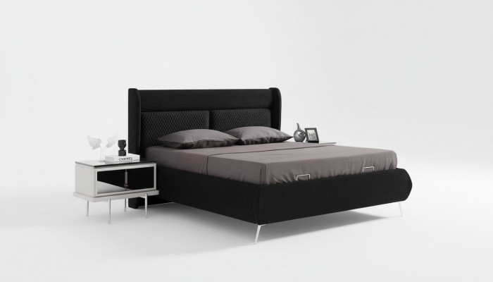 Designer beds luxury bed 2 bedside tables 3-piece bedroom new set