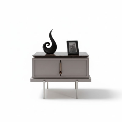 Brown Nightstand Stylish Bedroom Wood Furniture Designer Furniture New