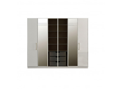 Designer wardrobe with mirror bedroom luxury furniture closet