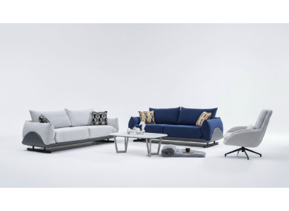 Living room sofa set designer 3-seater luxury armchair 3-piece couch set