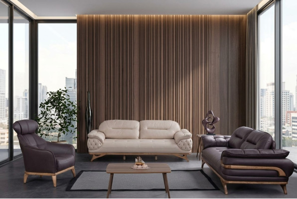 Living room furniture designer sofa set three-seater armchair seating group new
